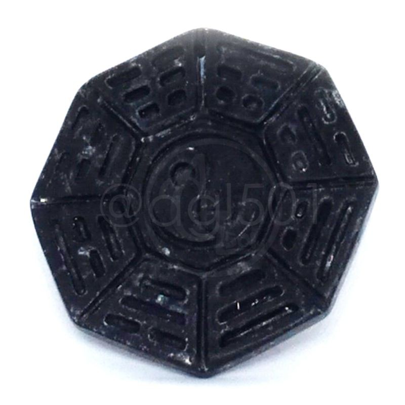 Mata Kalung/Liontin Ukiran Pak Kwa/Yin Yang Batu Giok Hitam Alami/Natural Black Jade Asli Alam 4