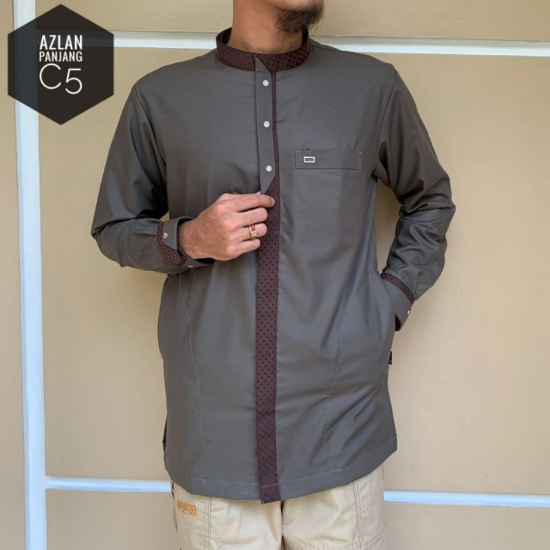 Koko Manset Premium/Alraz/Kemko Viral Lengan Panjang Kancing Alraz/Koko Platinum Lengan Beni Modern