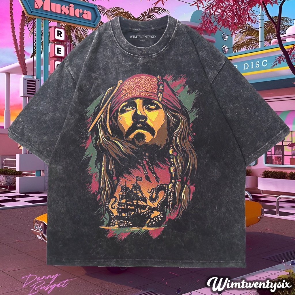 t-shirt oversized | kaos oversize | kaos washing | kaos jack sparrow