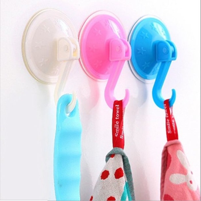 Travelmate Gantungan Sistem Vacuum extra Kuat / Suction Hooks / Cop Kait / Kaca / Mandi / Handuk