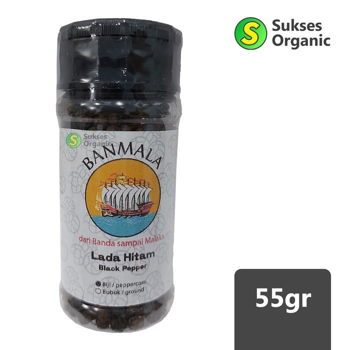 

Lada Hitam Premium Biji / Black Pepper | 55gr | Banmala