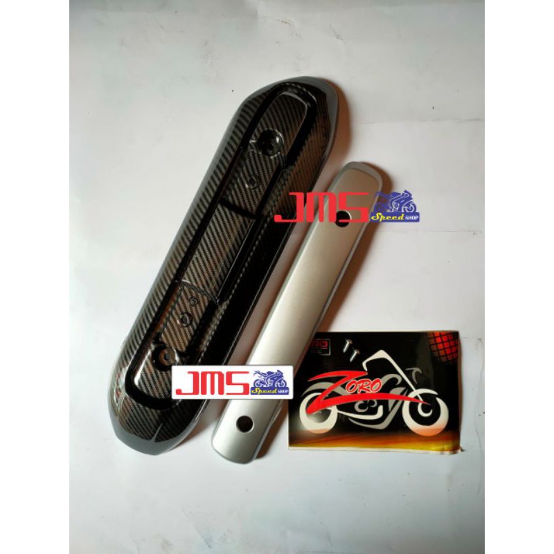 cover tutup knalpot carbon karbon yamaha mio sporty lama mio soul lama karbu nouvo plus lis zoro pnp