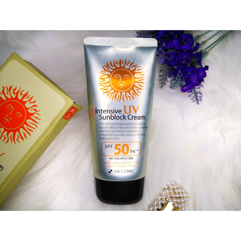 3W Clinic Intensive UV Sun Block Cream SPF50+ PA+++ 70ml