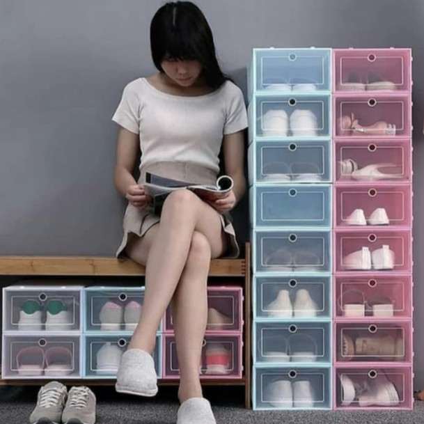 Kotak sepatu / Kotak sepatu lipat / Rak sepatu / Kotak Sepatu Susun