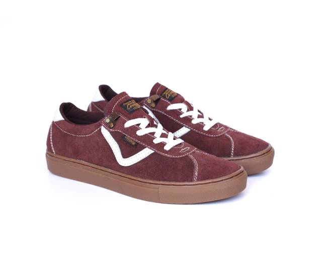 Sepatu Lokal Shoes Local Pride Cevany Ballad Os Low Cut Maroon Gum