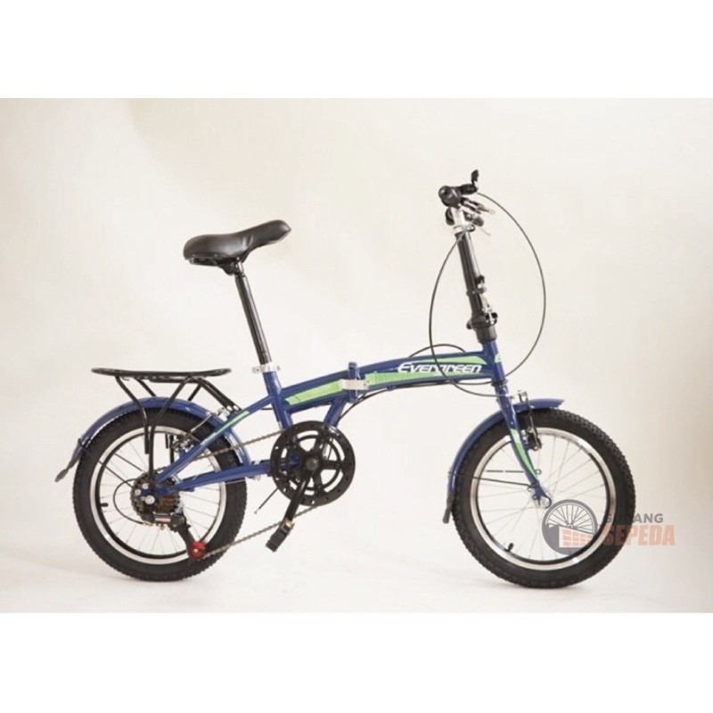 Khusus Gojek/Grab Instan Sepeda Lipat murah Evergreen 16 1 & 7 speed Termurah Original Taiwan single speed SNI-4