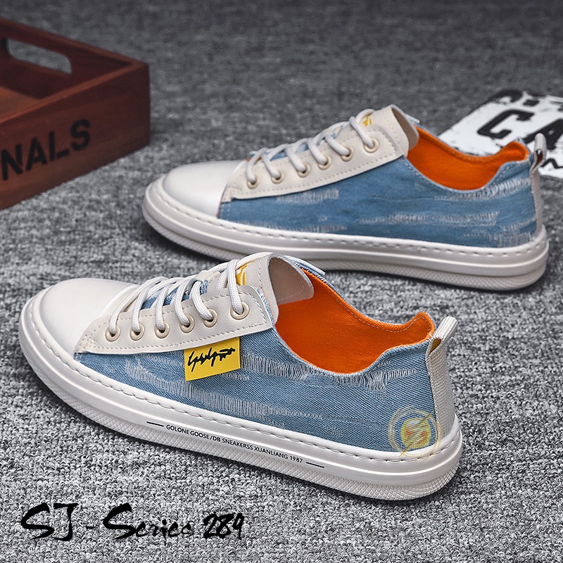 [JWALK] Sepatu Sneakers Pria Motif Jeans Trendy Keren Import Kualitas Premium -289