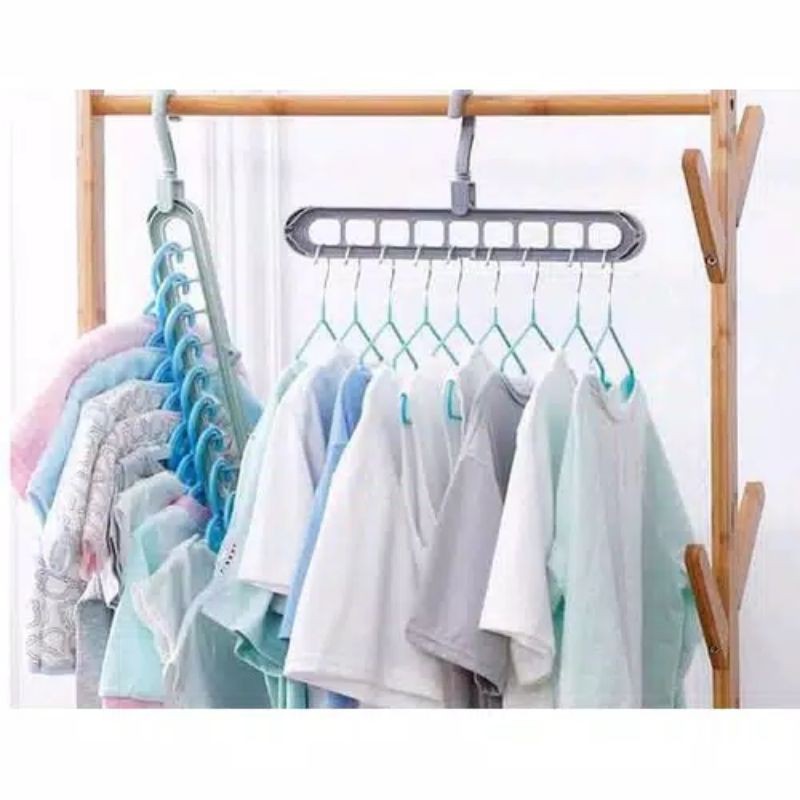 Hanger Baju Gantungan Baju Multifungsi Gantungan 8in1