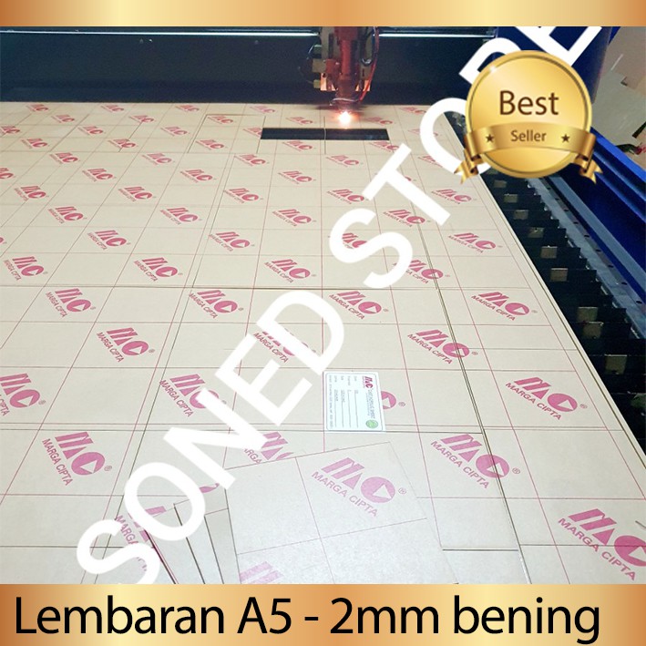 Lembaran akrilik acrylic A5 - 2mm bening