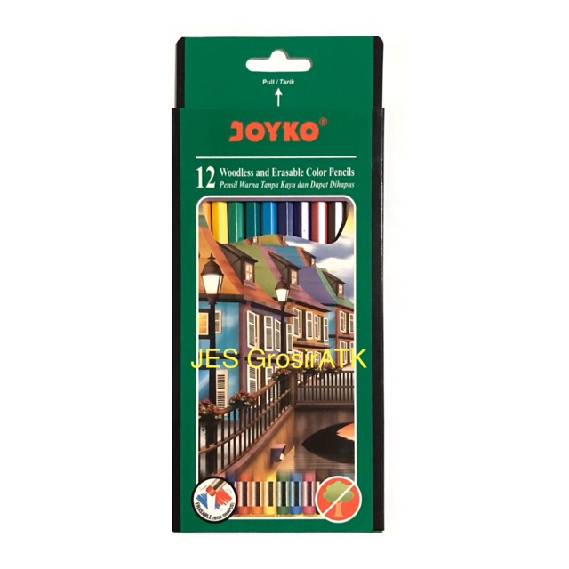 

Pensil Warna Bisa Dihapus 12 Warna / Pensil Warna Joyko CP-109 [set]
