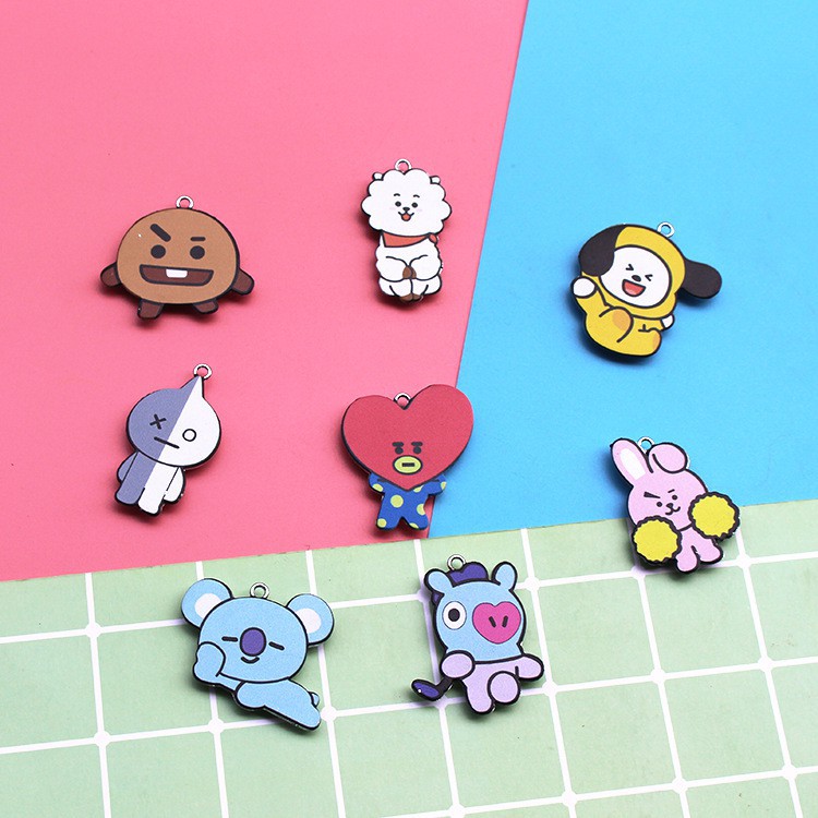 Bts bt21 logam mini magnet kulkas genteng konser di sekitar magnet Fridge sticker