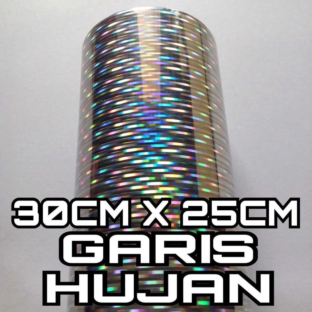 

STIKER HOLOGRAM MOTIF GARIS HUJAN SILVER LURE 3D (30CM X 25CM)