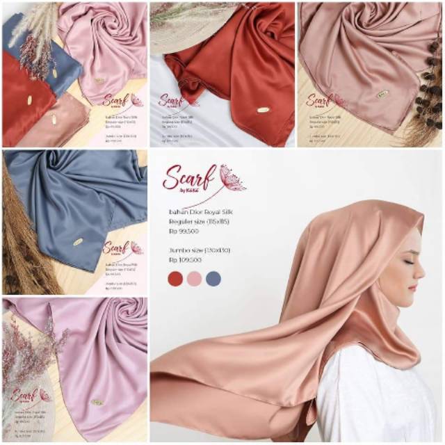 HIJAB SEGIEMPAT SYARI SILK ||  KEKE