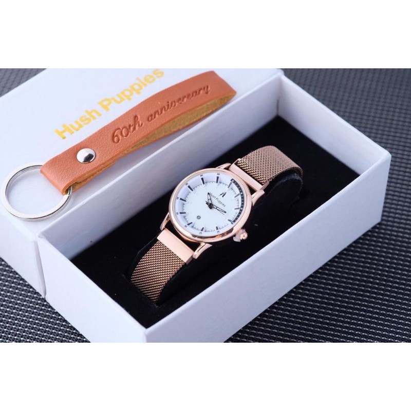 [COD] Jam Tangan Wanita HUSH PUPPIES 1205 Free Gantungan & Box Ori