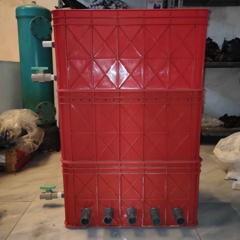 TRICKLE BOX FILTER JUMBO kolam ikan 3 susun