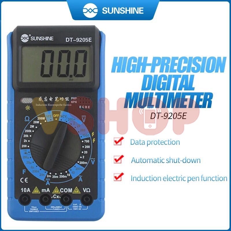 Multitester Digital Multimeter Digital Avometer Digital Sunshine DT-9205E