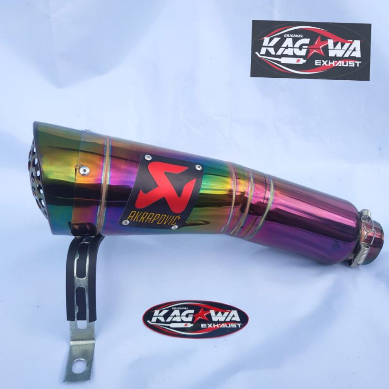 Knalpot Racing tabung akrapovic H2 silincer silencer R15 CBR 150r CB 150R vixion satria Fu sonic