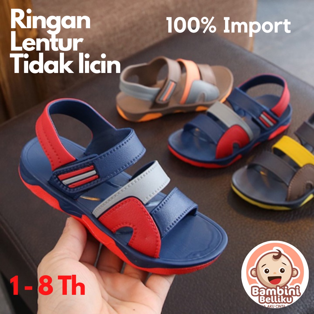 Sandal Gunung Anak Laki Laki Import Sepatu Sandal Anak Cowok Karet 2 3 4 5 6 7 8 Tahun