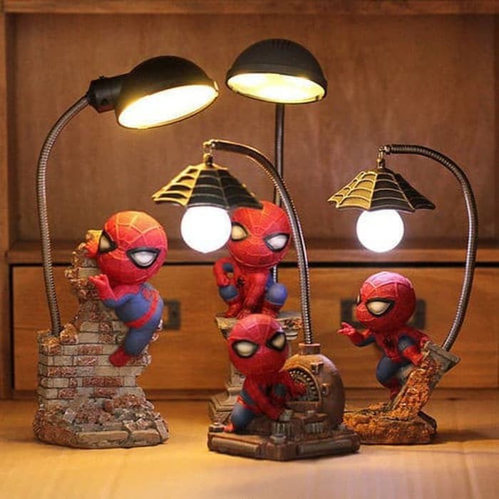 Spiderman Statue With LED Lamp Decoration Model C