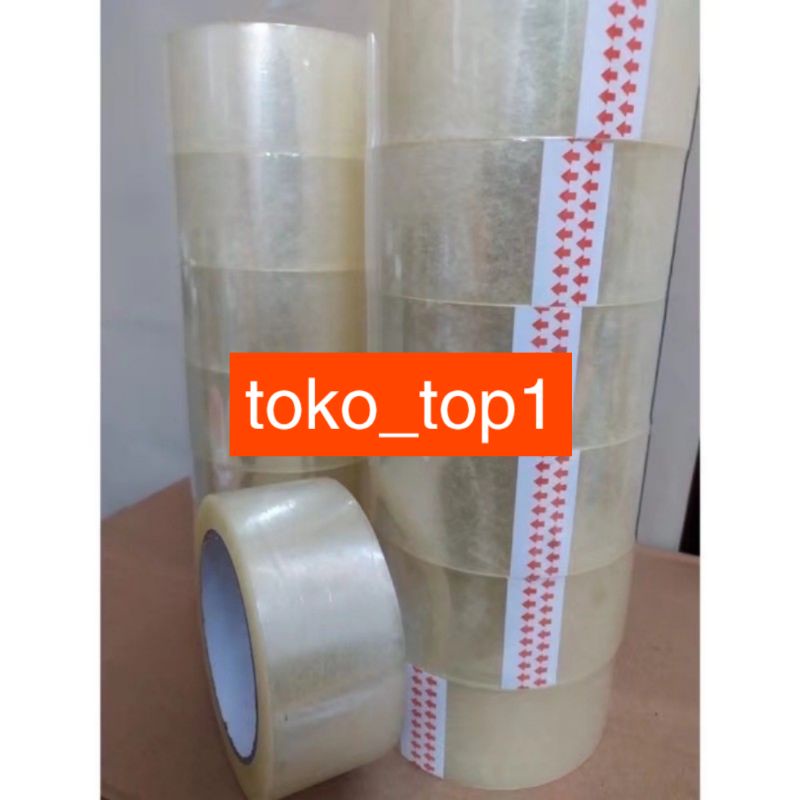 Lakban Bening 100 Yard Isolasi Selotip Clear Tape 45mm Daya Lengket Kuat