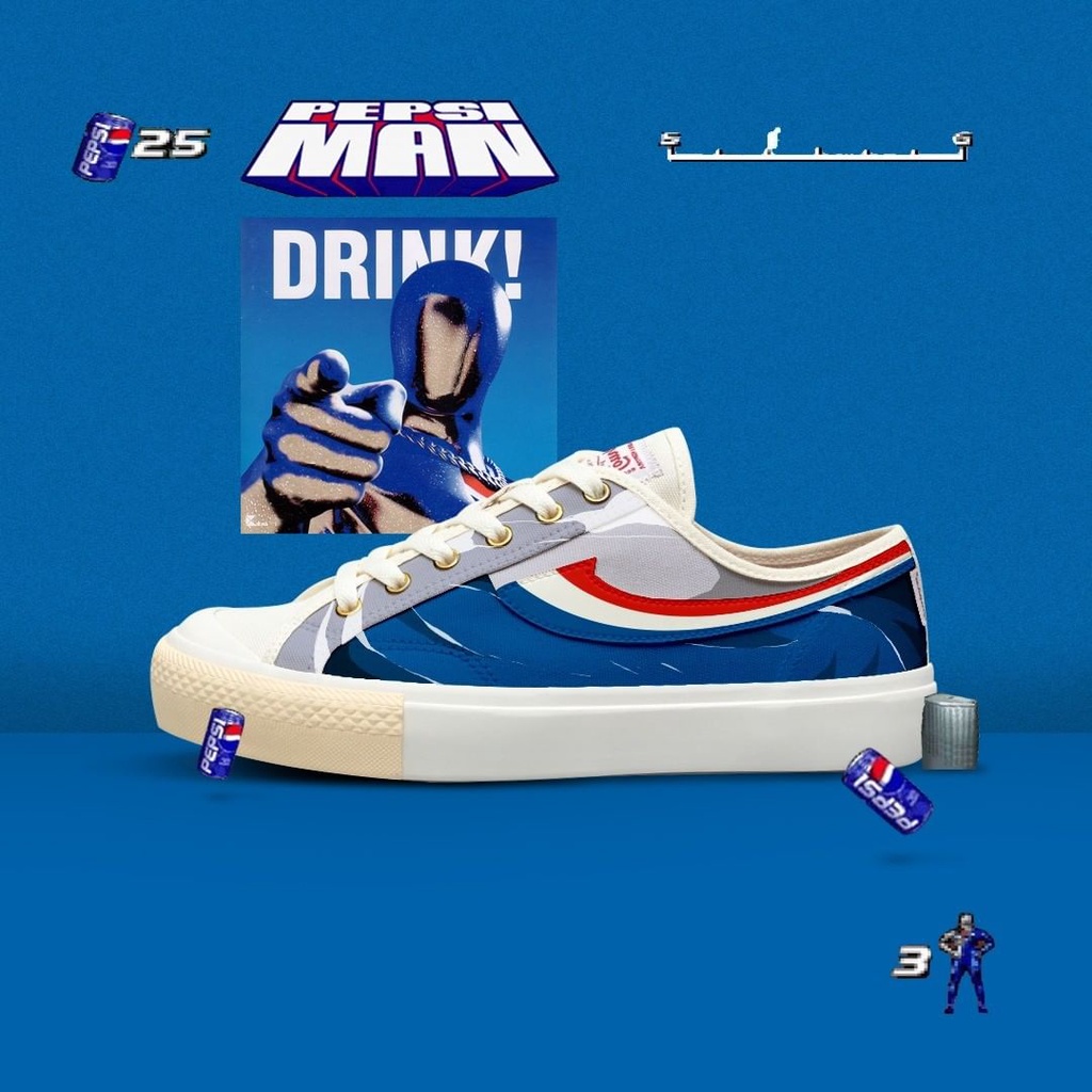 SEPATU COMPASS PEPSI MAN CUSTOMIZE