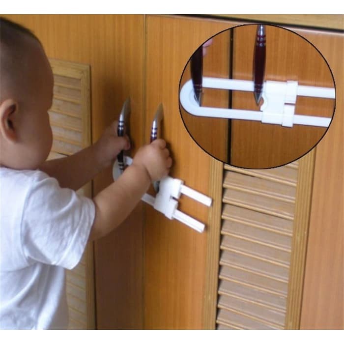 UNNISO - Kunci Pengaman Pintu Lemari / Baby Safety Lock U Shape