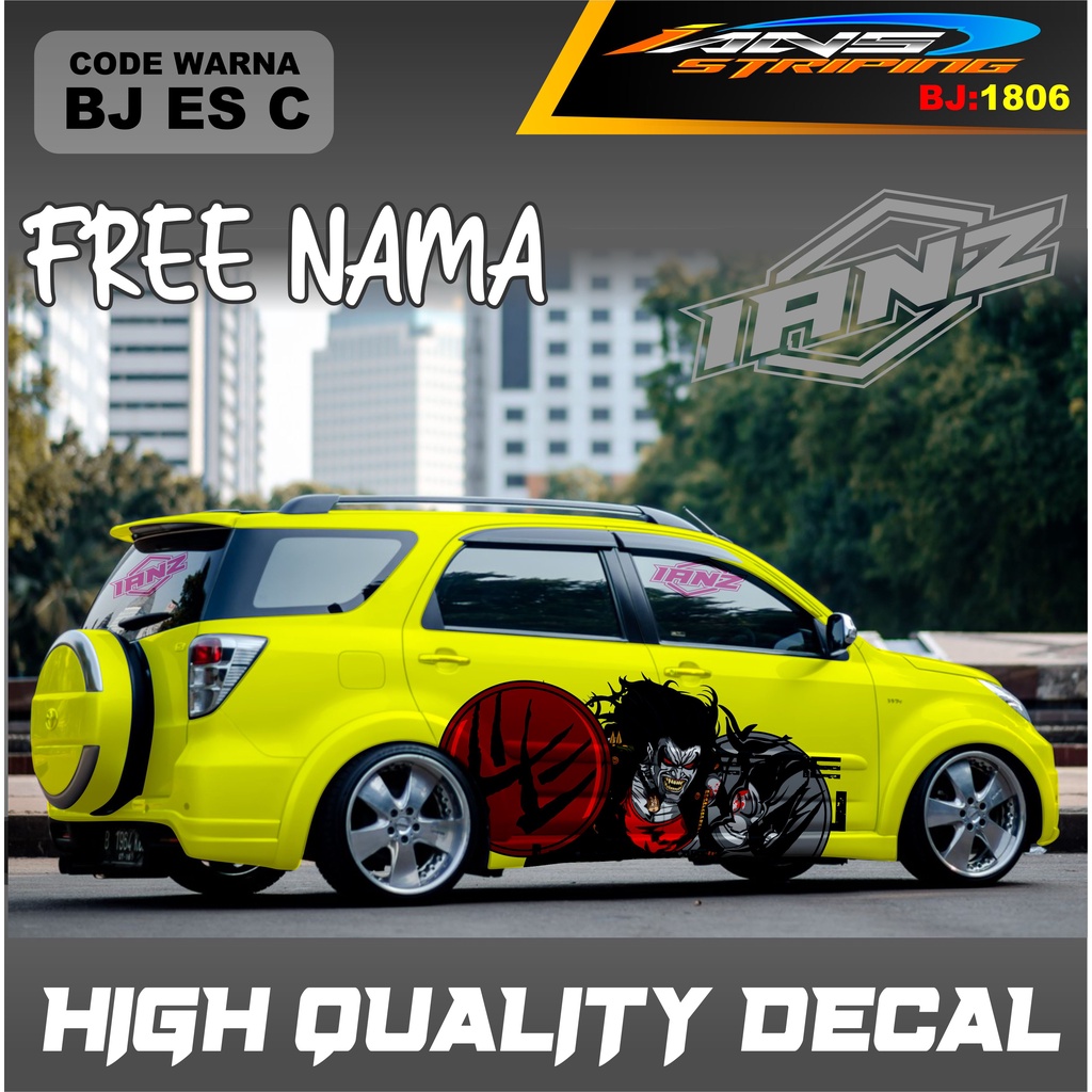 DECAL STIKER MOBIL TERIOS / STIKER MOBIL GRAND LIVINA / VARIASI STIKER MOBIL AVANZA / STIKER MOBIL XENIA / STIKER MOBIL