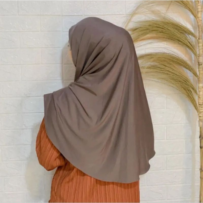 HIJAB JILBAB KERUDUNG SEGITIGA INSTAN OVAL BAHAN JERSEY