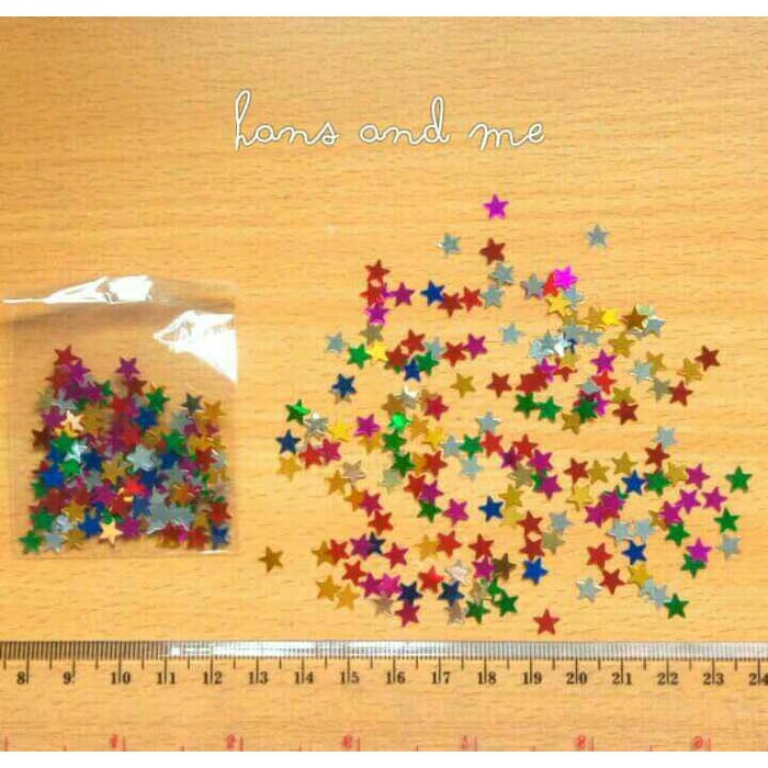 

Payet Bintang (M) Warna-Warni - Manik Hiasan - Scrapbook