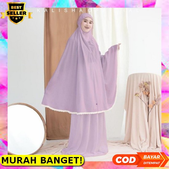 Cod Mukena Bordir Alesha Mukena Terbaru 2022 Mukena Dewasa Katun Rayon Polos Alisha