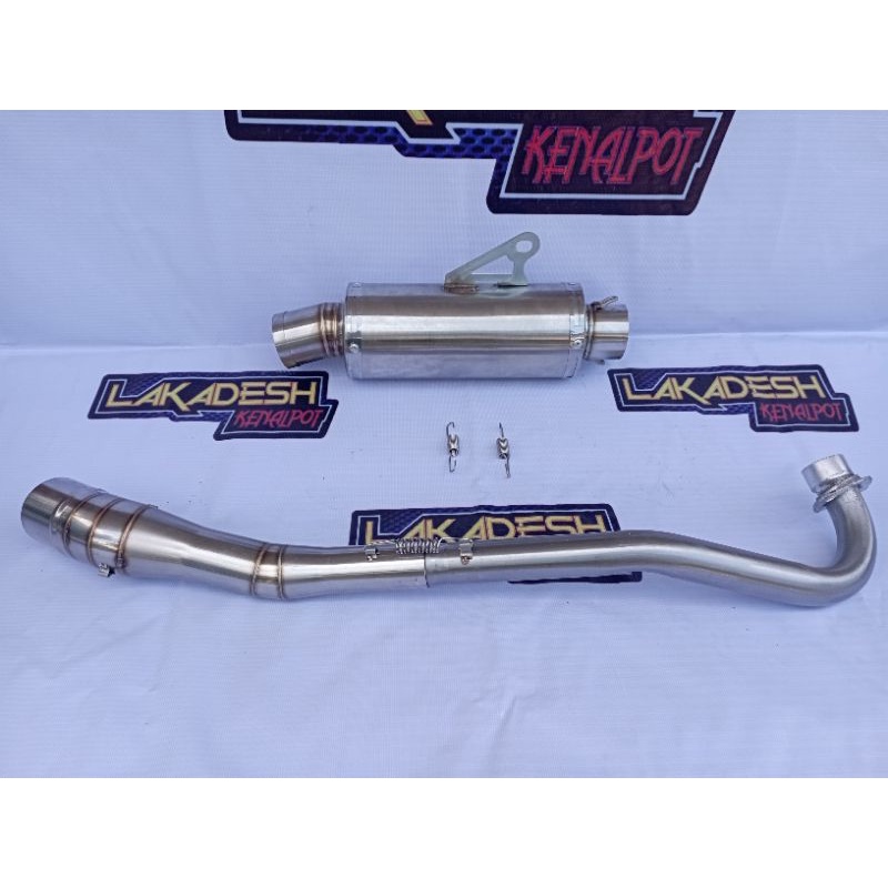 KNALPOT POLOS/LASER NAMA BULAT ALL BEBEK (INLET 50) SUPRA JUPITER REVO VEGA KHARISMA SMASH SHOGUN BLADE DLL