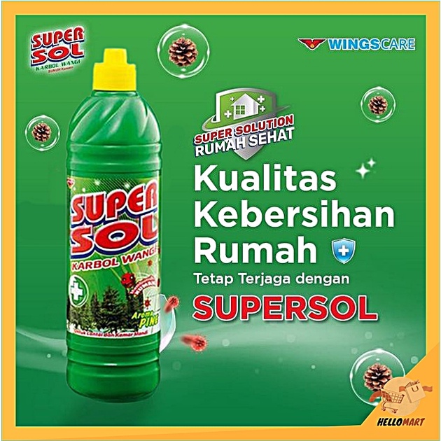 ORIGINAL Supersol Karbol Botol 900ml / Supersol Karbol Wangi / HELLOMARTID