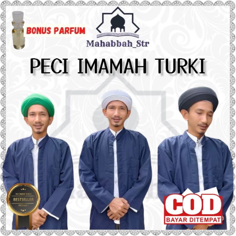 Peci Imamah Permanen Imamah Turki | Gratis Minyak Wangi
