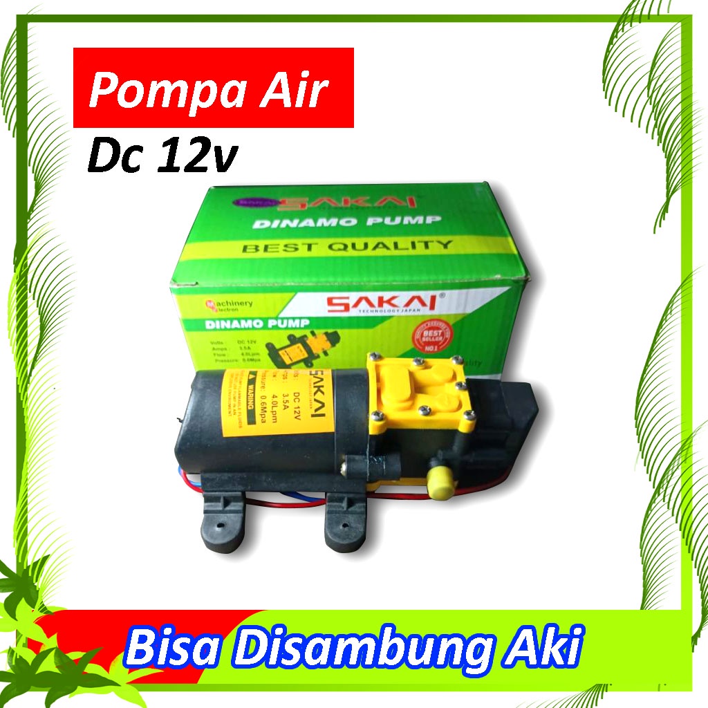 Pompa Air Dc 12v Accu Aki Water Pump Cuci Ac Mobil Mudah Pompa Air Dc 12v / Dinamo Pump Sprayer / Cuci Mobil / Motor / Ac