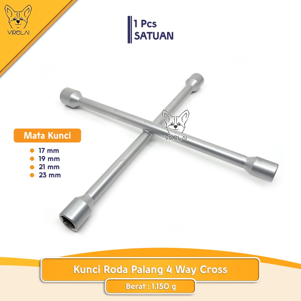 KUNCI RODA PALANG 4 WAY CROSS 17x19x21x23 mm