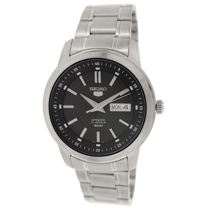 Jam Tangan Pria SNKM87 - Seiko 5 SNKM87K1 Automatic Dark Grey Dial