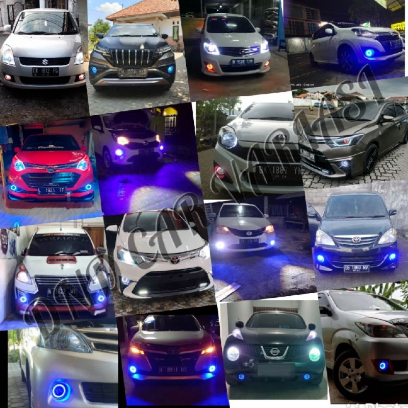 SEPASANG FOGLAMP PROYEKTOR AKSESORIS VARIASI MOBIL