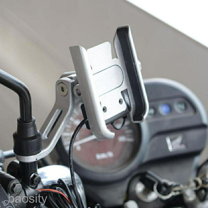 holder handphone HP dengan USB CHARGER uniersal motor dispion