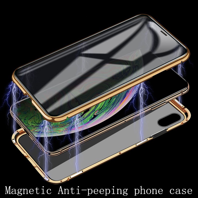 Anti-peeping magnetic case iphone 11 Pro max 6 7 8 plus x xr xs full coverage casing