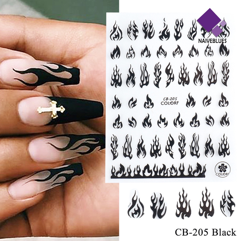 Naiveblue &gt; Stiker Kuku 3D Holografik Ultra Tipis Untuk Nail Art / Manicure