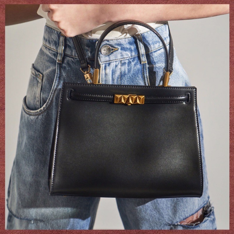 TAS WANITA | CK METALLIC PUSHLOCK TRAPEZE BAG IMPORT ORIGINAL