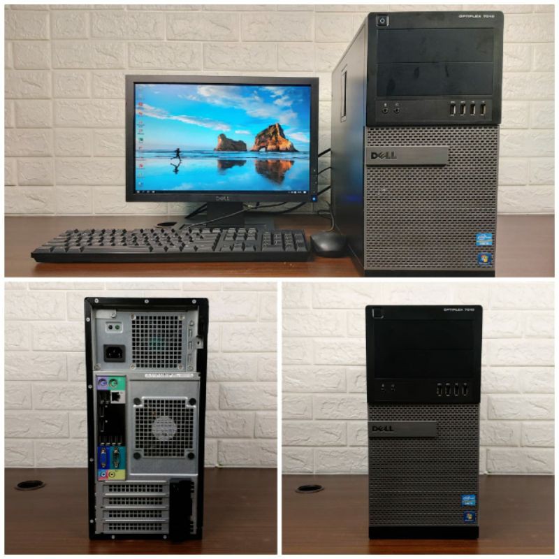 Paketan Pc Dell 7010 MT Core I3 2100 Ram 4 Gb Hdd 500 Gb Lcd 17inch Wide Keyboard Mouse