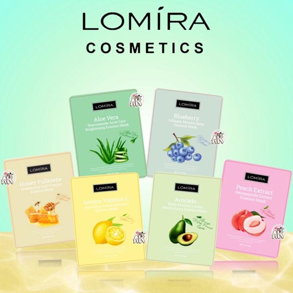 [ESSENCE SHEET MASK] [BPOM] LOMIRA ESSENCE FACE MASK | SHEET MASK | Masker Wajah | Aloe Vera | Avocado | Blueberry | Peach |