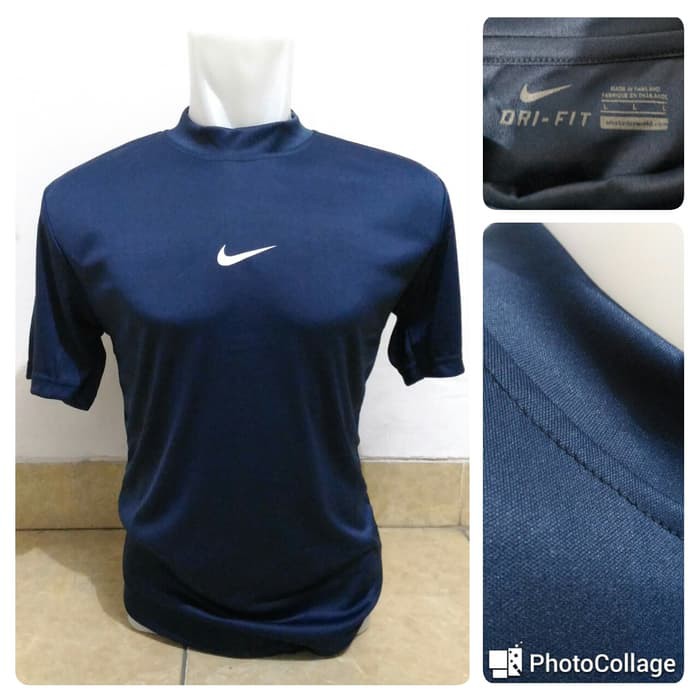 Baju Dobelan OLahraga Manset Baselayer Lengan Pendek Nike Navy Terlaris