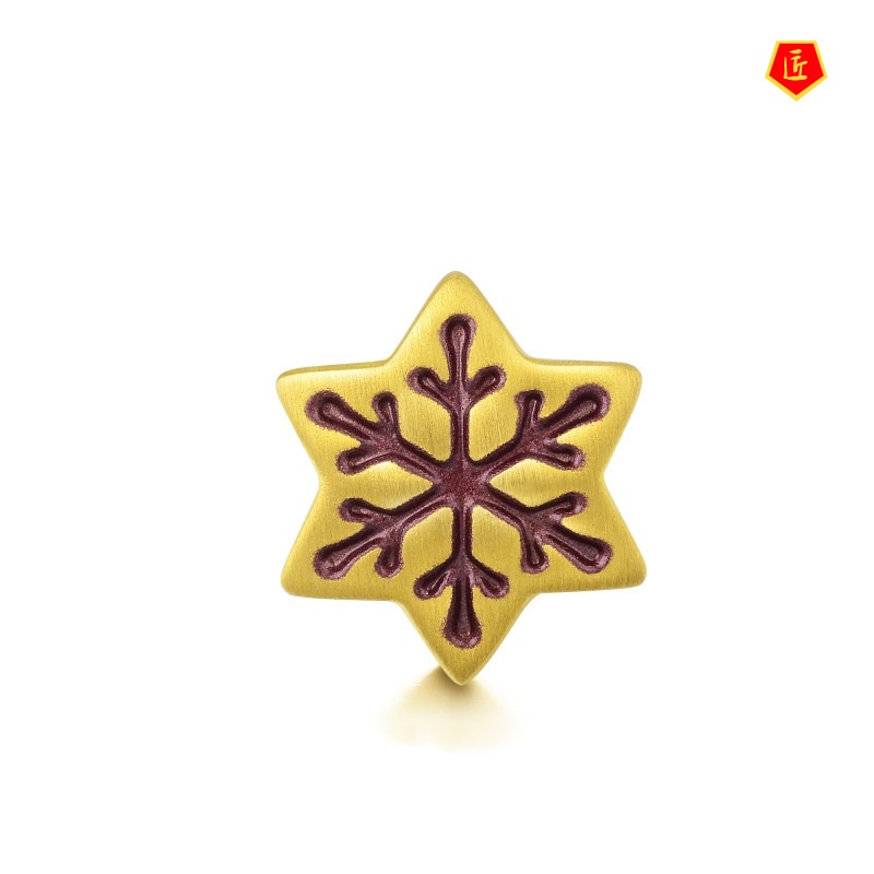 [Ready Stock]3D Golden Snowflake Accessories Bracelet