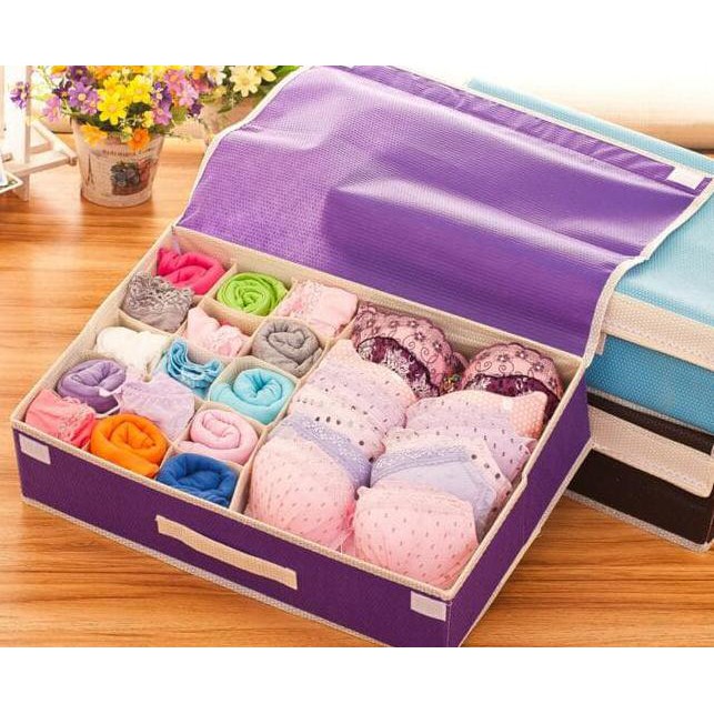 [[BISA COD]] Underwear Storage Box Kotak Tempat Penyimpanan Pakaian Dalam CD BH Bra