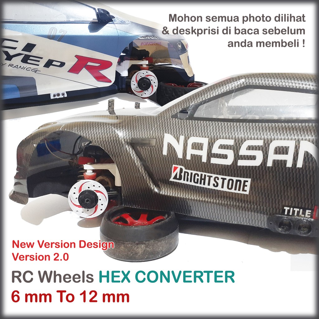 HEX RC Converter 6mm to 12mm seperti Sanzuan Electric dan lainnya