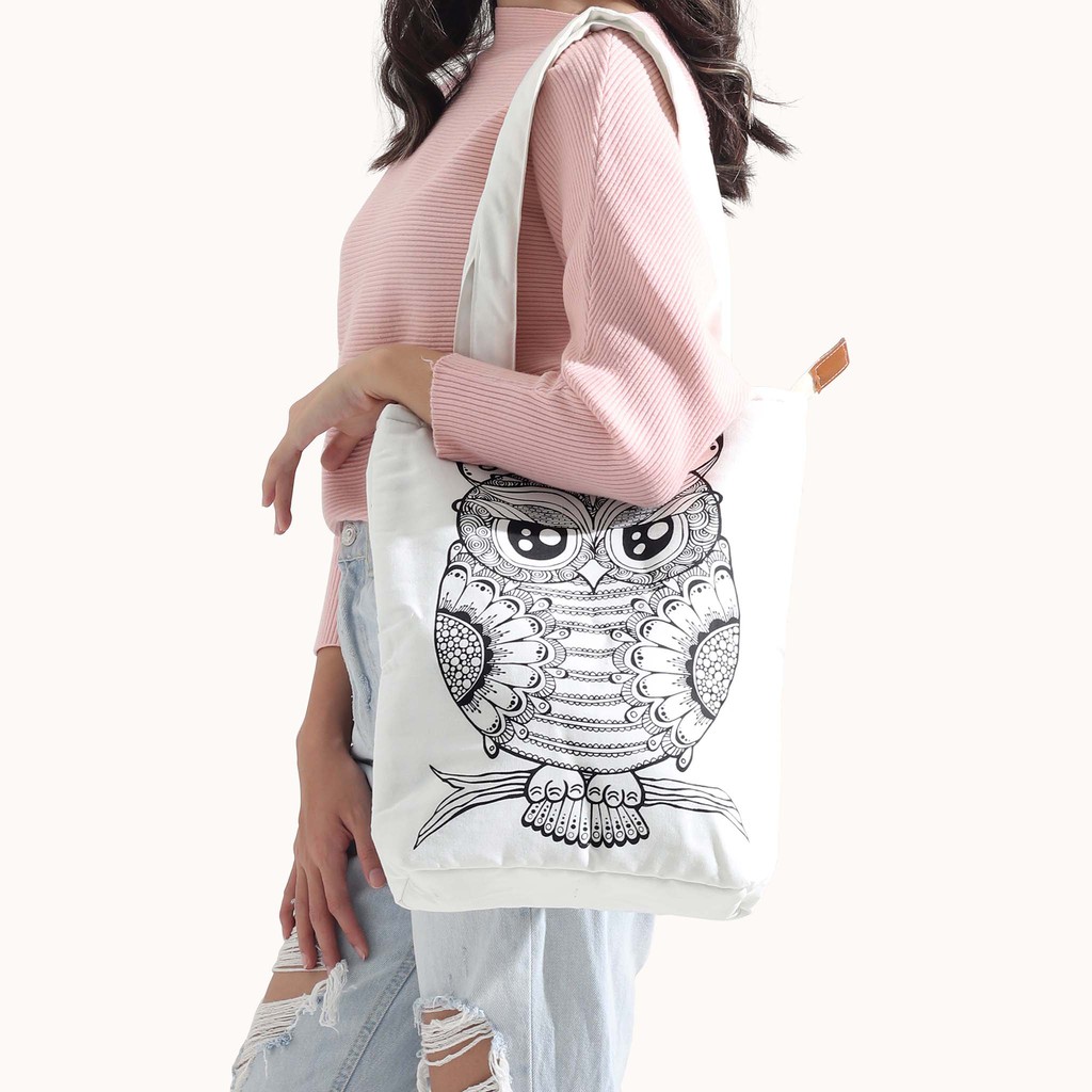 Tote Bag Kanvas Owl