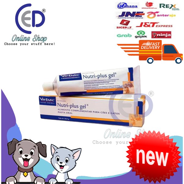 VITAMIN NUTRI PLUS GEL 120GR UNTUK KUCING &amp; ANJING