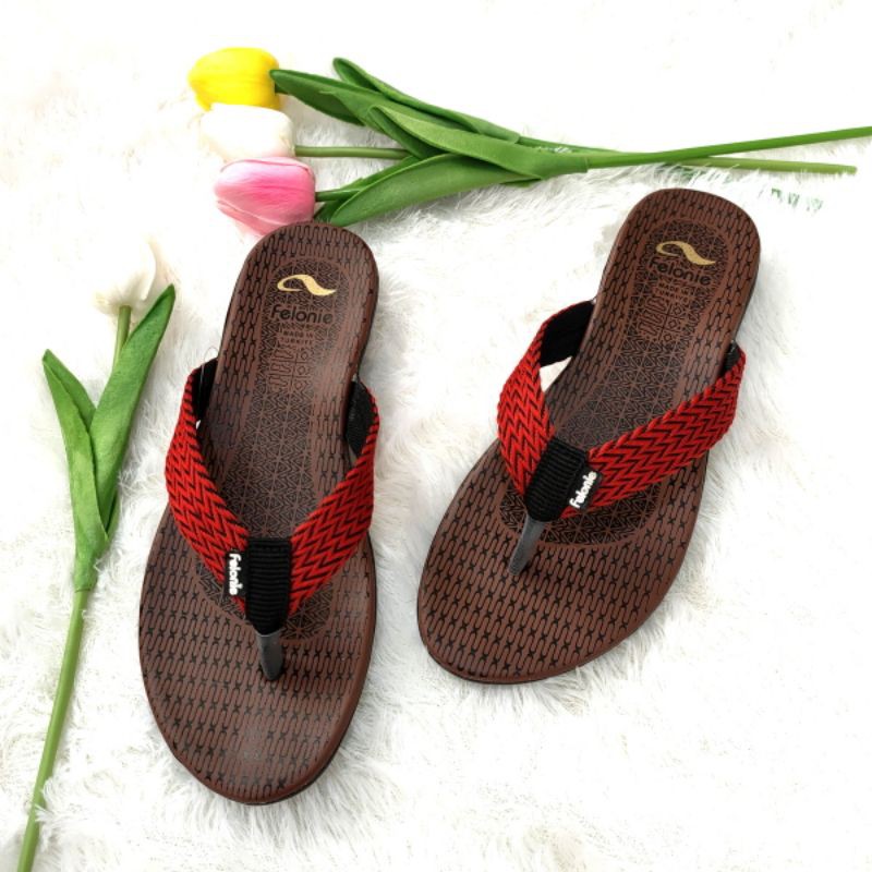 sandal wanita dan anak murah japit polos FELONIE DB 01 turki rajut